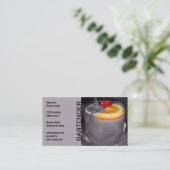 Carte De Visite Gris de barman de la barre | de Pub de photo de (Debout devant)