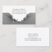 Carte de visite gris de briques de constructeurs (Devant / Derrière)