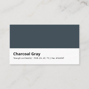 Carte De Visite Gris de charbon "Force et stabilité"