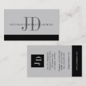 Carte De Visite Gris de chiroprakteur/gris (Devant / Derrière)