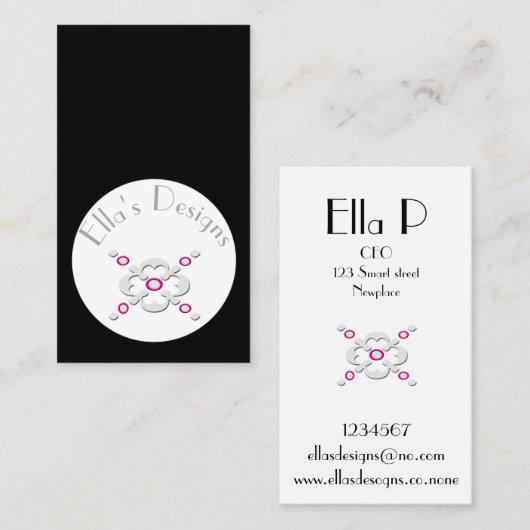 Carte de visite gris de conception simple (Devant / Derrière)