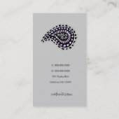 Carte De Visite Gris de lavande de 311 Myah Paisley (Dos)