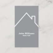 carte de visite gris de l'immobilier moderne (Devant)