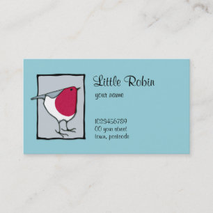Carte de visite gris de Little Robin