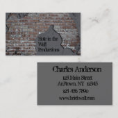 Carte de visite gris de mur de briques (Devant / Derrière)