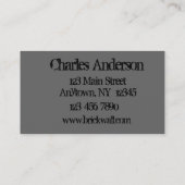 Carte de visite gris de mur de briques (Dos)