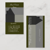 Carte De Visite Gris de noir de construction de toit   de toit (Devant / Derrière)