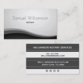 Carte De Visite Gris de Notariat Public (Devant / Derrière)