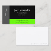 Carte de visite gris de professionnel de noir et (Devant / Derrière)