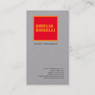 Carte De Visite Gris de qualité professionnelle moderne Gris minim