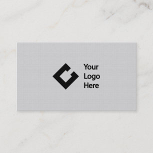 Carte De Visite Gris de toile de Faux classique avec le logo