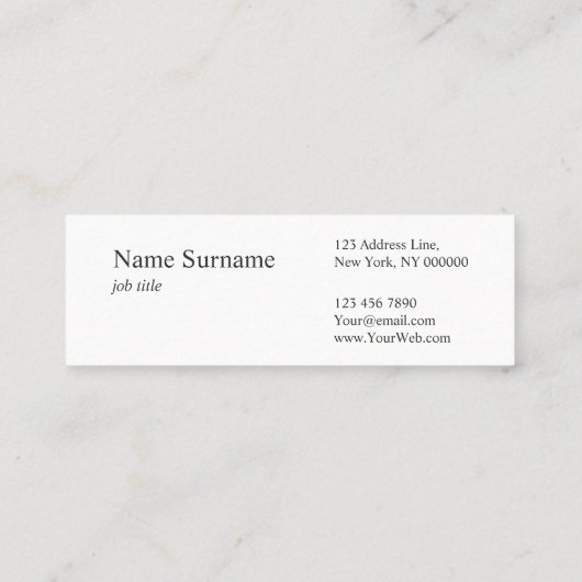 Carte de visite gris de typo propre professionnel (Dos)