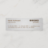 Carte de visite gris d'instructeur de yoga de (Dos)