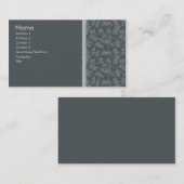 Carte De Visite Gris élégant (Devant / Derrière)