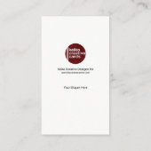 Carte de visite gris élégant moderne professionnel (Dos)