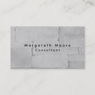 Carte De Visite Gris Élégant Simple Mur Professionnel