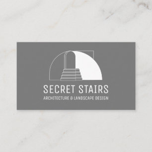 Carte De Visite gris Escalier Architecture Minimaliste Moderne