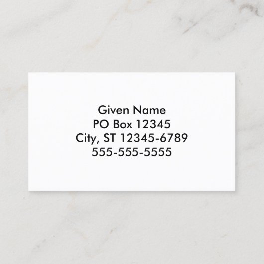 Carte De Visite Gris et blanc (Dos)