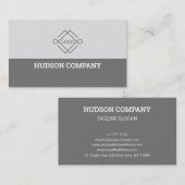 Carte De Visite Gris Et Blanc (Devant / Derrière)