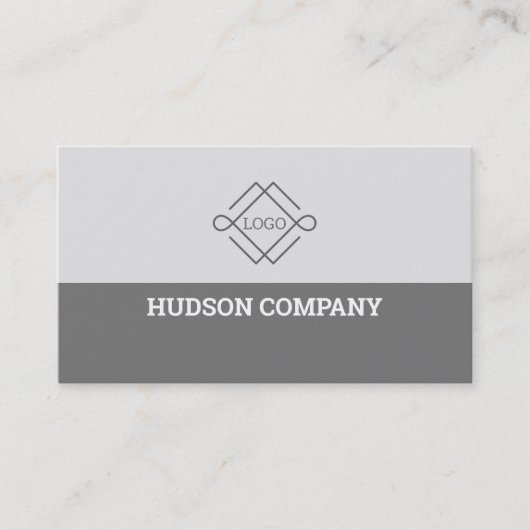 Carte De Visite Gris Et Blanc (Devant)