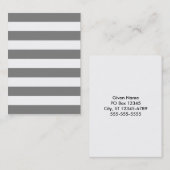 Carte De Visite Gris et blanc (Devant / Derrière)