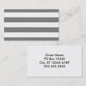 Carte De Visite Gris et blanc (Devant / Derrière)
