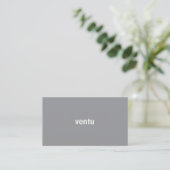 Carte de visite gris et blanc minimal (Debout devant)