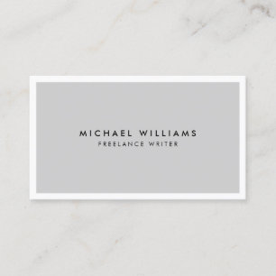 Carte de visite gris et blanc professionnel