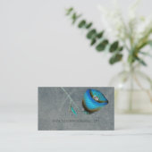 Carte De Visite Gris et bleu (Debout devant)