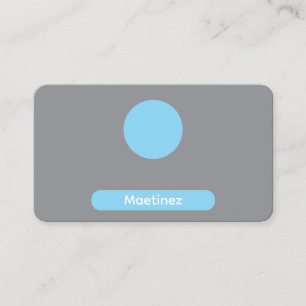 Carte de visite gris et bleu minimaliste