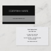 Carte De Visite Gris et noir (Devant / Derrière)