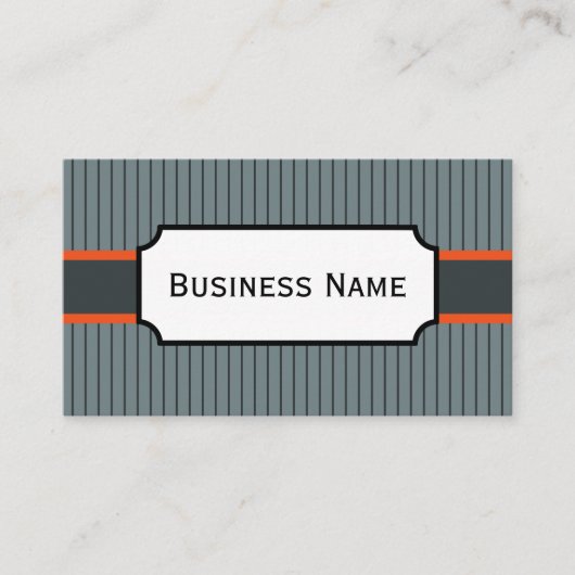 Carte de visite gris et orange (Devant)