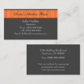 Carte de visite, gris et orange poli (Devant / Derrière)