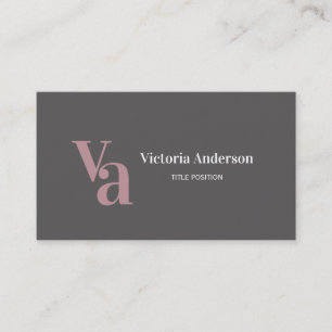 Carte De Visite Gris Et Rose