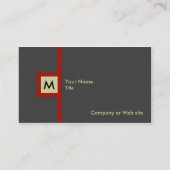 Carte de visite gris et rouge moderne de (Dos)