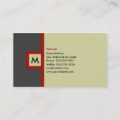 Carte de visite gris et rouge moderne de (Devant)