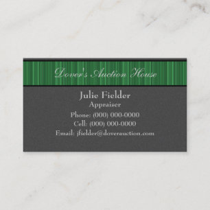 Carte de visite, gris et vert
