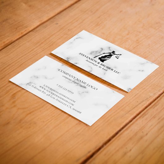 Carte De Visite Gris Faux Marbre Veines Argent