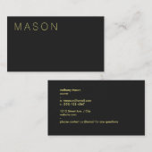 Carte De Visite Gris foncé (Devant / Derrière)