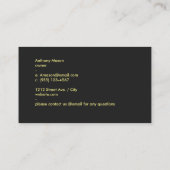Carte De Visite Gris foncé (Dos)