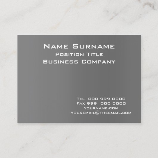 Carte de visite gris foncé (Devant)