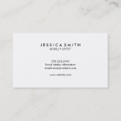 Carte De Visite Gris foncé et métal Faux Or (Dos)