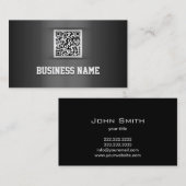Carte de visite gris-foncé professionnel de code (Devant / Derrière)