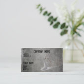 Carte de visite gris frais (Debout devant)