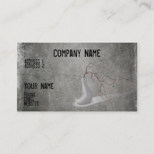 Carte de visite gris frais (Devant)