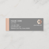 Carte de visite gris géométrique de Rosegold mini (Dos)