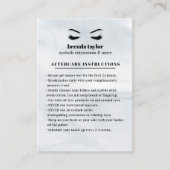 Carte De Visite Gris Glam Eyelash Browbar Instructions pour les so (Devant)