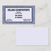 Carte De Visite Gris Granite Arrière - plan Cadre Conception Conce (Devant / Derrière)