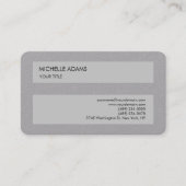 Carte De Visite Gris gris clair simple professionnel moderne (Devant)