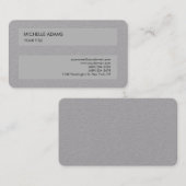 Carte De Visite Gris gris clair simple professionnel moderne (Devant / Derrière)